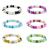 Round Glass Beads Stretch Bracelets BJEW-JB11471-4