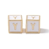 Rack Plating Brass Enamel Beads KK-B060-04G-04Y-2