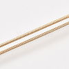 Brass Round Snake Chain Necklace Making MAK-T006-11B-KC-3