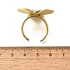 Brass Cuff Rings for Women RJEW-Q008-15G-3