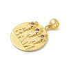 Brass Micro Pave Cubic Zirconia Pendants KK-N254-130A-G-2