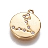 Brass Cubic Zirconia Pendants ZIRC-O029-11G-09-1