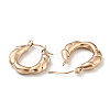 Ion Plating(IP) 304 Stainless Steel Twist Rope Hoop Earrings for Women EJEW-G293-11RG-2