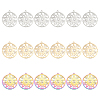 DICOSMETIC 18Pcs 3 Colors 304 Stainless Steel Pendant STAS-DC0012-38-1