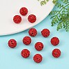 Polymer Clay Rhinestone Beads RB-C1438-12mm-A21-4