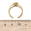 304 Stainless Steel with Glass Cat Eye Cuff Rings for Women RJEW-K309-40G-5