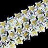 Electroplate Transparent Glass Beads Strands EGLA-N056-04A-A01-1