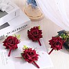 4Pcs Silk Brooch AJEW-CP0007-51-3