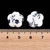 Floral Printed Porcelain Beads X-PORC-Q166-1-3