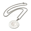 Non-Tarnish 304 Stainless Steel Pendant Necklaces for Women Men NJEW-G123-12P-3