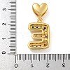 Brass Micro Pave Colorful Cubic Zirconia Pendants KK-P281-01G-E-3