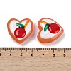Handmade Heart Lampwork Beads Strands LAMP-P069-04B-04-3