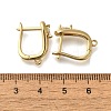 Rack Plating Brass Micro Pave Cubic Zirconia Hoop Earring Findings EJEW-H143-04G-3