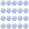 20Pcs Blue Cube Letter Silicone Beads 12x12x12mm Square Dice Alphabet Beads with 2mm Hole Spacer Loose Letter Beads for Bracelet Necklace Jewelry Making JX434O-1