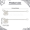 ANATTASOUL 2Pcs Alloy Spider Charm Shoe Chains FIND-AN0001-06-2