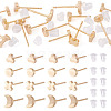 16Pcs 4 Styles Brass Stud Earrings for Women EJEW-TA0001-68-1