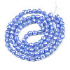 Electroplate Opaque Solid Color Glass Beads Strands EGLA-N002-26-A03-2