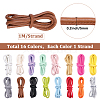 16Pcs 16 Colors Round PU Leather Cord OCOR-SC0001-15-2