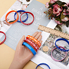 Gorgecraft 30Pcs 5 Color Word Silicone Cord Bracelets Set Wristband BJEW-GF0001-18-3