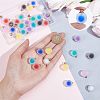  36Pcs 9 Colors Frosted Resin Pendants RESI-NB0001-82-4