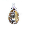 Natural Tiger Eye Pendants PW-WG69173-06-1