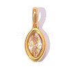 304 Stainless Steel Pave Cubic Zirconia Charms CU-OY001-27G-01-1