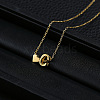 Alloy Letter Heart Pendant Necklaces for Women WGBB55E-25-1