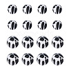 20Pcs 2 Colors Silicone Beads SIL-TA0001-07A-2