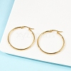 PVD Vacuum Plating 201 Stainless Steel Hoop Earrings with 304 Stainless Steel Pins for Women EJEW-D279-12G-04-4