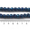 Electroplated Natural Lava Rock Beads Strands G-A251-E01-01H-4