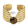 Natural Tiger Eye Finger Rings RJEW-U027-02G-09-2