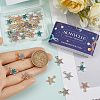 36Pcs 6 Colors Alloy Rhinestone Pendants RB-SC0001-16-3