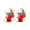 Christmas Theme Rack Plating Alloy Pendants FIND-M020-04G-06-1