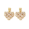 Brass Micro Pave Cubic Zirconia Charms CU-CBA03AF-18A-02-1