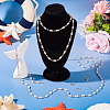 DIY Plastic Pearl Oval Beaded Brass Link Chain Bracelet Necklace Making Kits DIY-TA0009-62-6