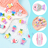 16Pcs 8 Colors Painted Glass Beads LAMP-PA0001-38-6