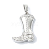 Rack Plating Brass Pave Cubic Zirconia Pendants KK-M282-41P-1