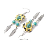 Iron Dangle Stud Earring EJEW-MZ00189-01-4