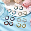 7Pairs 7 Styles Copper Wire Wrapped Gemstone Stud Earrings for Women EJEW-JE05842-2