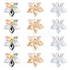 18Pcs 3 Styles Glass Pendants PALLOY-TA00343-1