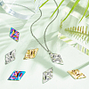 30Pcs 3 Colors 304 Stainless Steel Pendant STAS-DC0012-44-4