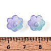 Transparent Two Tone Spray Painted Glass Bead Caps A-GLAA-Q089-002B-002-3