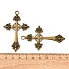 Cross Tibetan Style Alloy Big Pendants TIBEP-Q058-04AB-FF-3