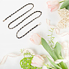 1Pc Alloy PU Leather Braided Waist Chains for Woman DIY-CL0001-09-4