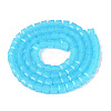 Imitation Jade Glass Beads Strands GLAA-R041-8x8mm-B05-2