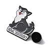 Creative Cartoon Cute Corgi Dog Howl You Doin Zinc Alloy Brooches JEWB-U001-01G-3