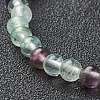 Natural Fluorite Beaded Stretch Bracelets BJEW-D446-A-38-3