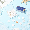 32Pcs Flat Round/Disc Natural Freshwater Shell Pendants SHEL-SC0001-98A-7