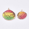 Electroplate Shell Pendants SSHEL-T008-30-2