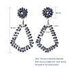 Electroplate Glass Faceted Beads Ear Studs EJEW-JE03815-02-3